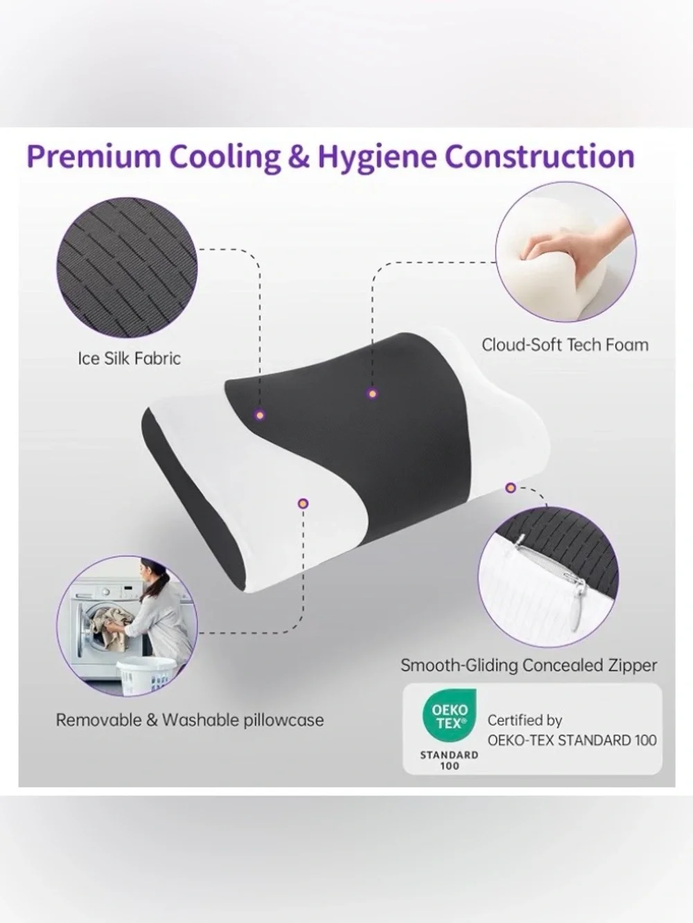 Cloud Align Soft Cooling Cloud Pillow for Sleeping, NEW